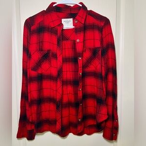 Lumber jack red and black checkered flannel